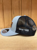 Herbert's Leather Patch Trucker Cap Grey & Black