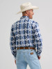 Men's Wrangler Checotah Blue Western Snap Shirt
