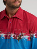 Men's Wrangler Checotah Bull Horizontal Print Western Shirt