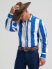 Men's Wrangler Brushpopper Big Blue Western Shirt