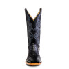 Horse Power Men's HP8002 Black Caiman Belly Wide Square Toe Western Boot