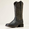 Ariat Women’s Round Up Remuda Black Wide Square Toe Western Boot