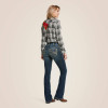Ariat Women's Mid Rise Entwined Festival Boot Cut Jeans