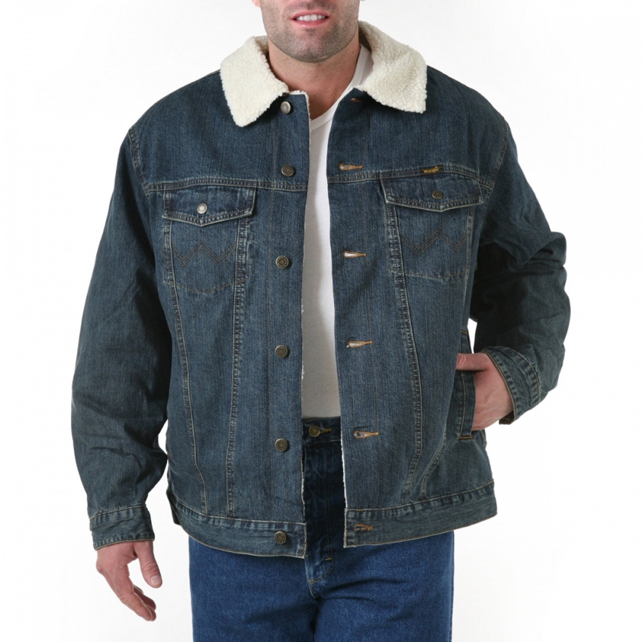 wrangler denim sherpa