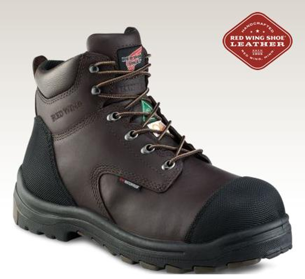 Brown with Rubber Toe Cap Safety Boot 
