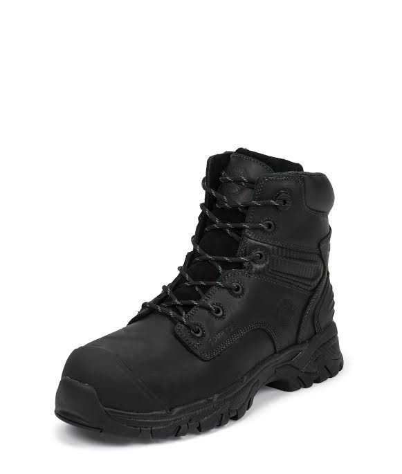 justin black work boots
