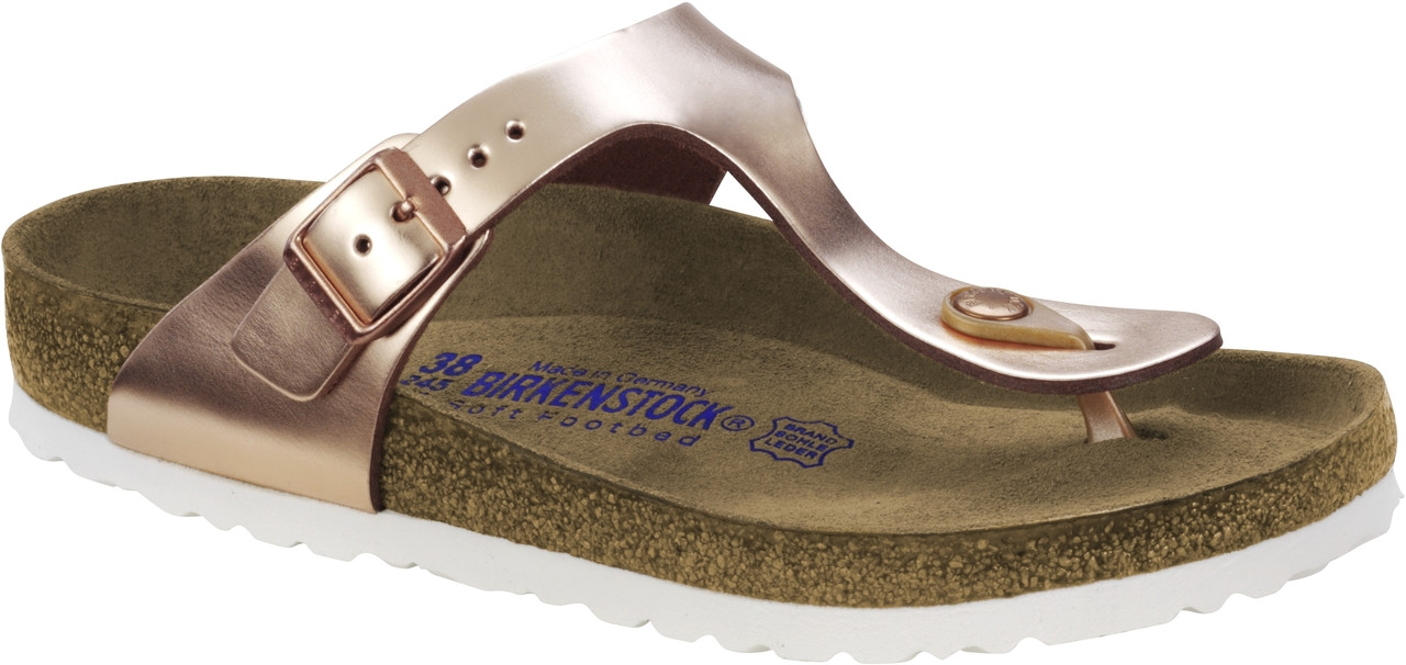gizeh soft footbed metallic copper