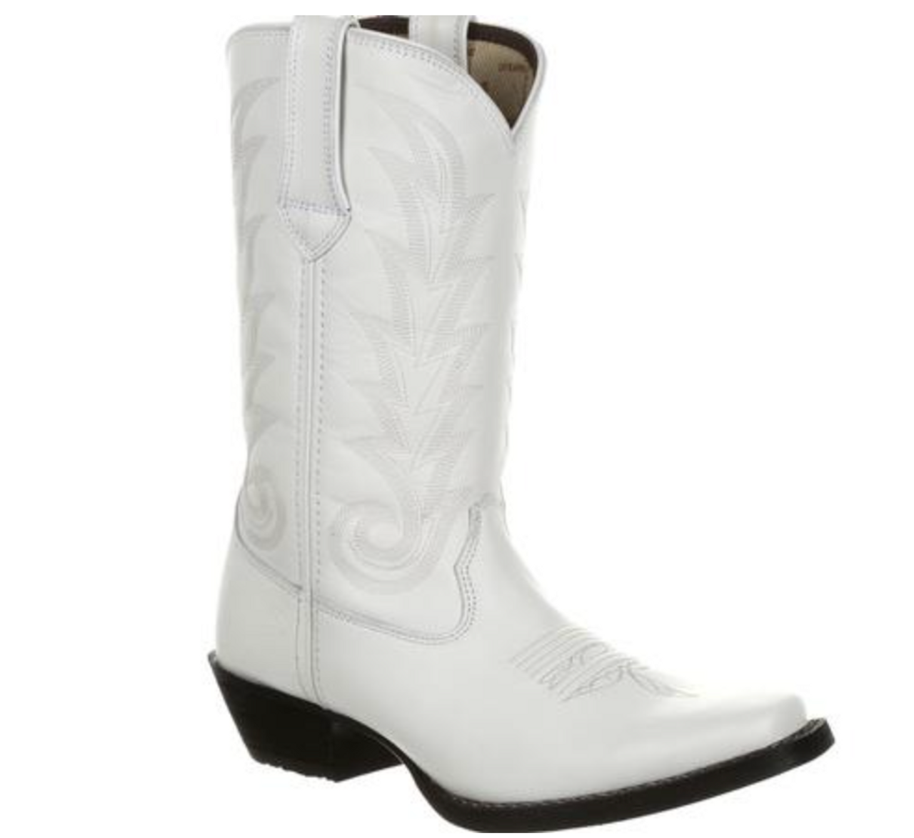 white leather western boots
