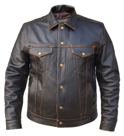 Men's Unik Leather Colorado Black Jacket Herbert's Boots and - Main Image