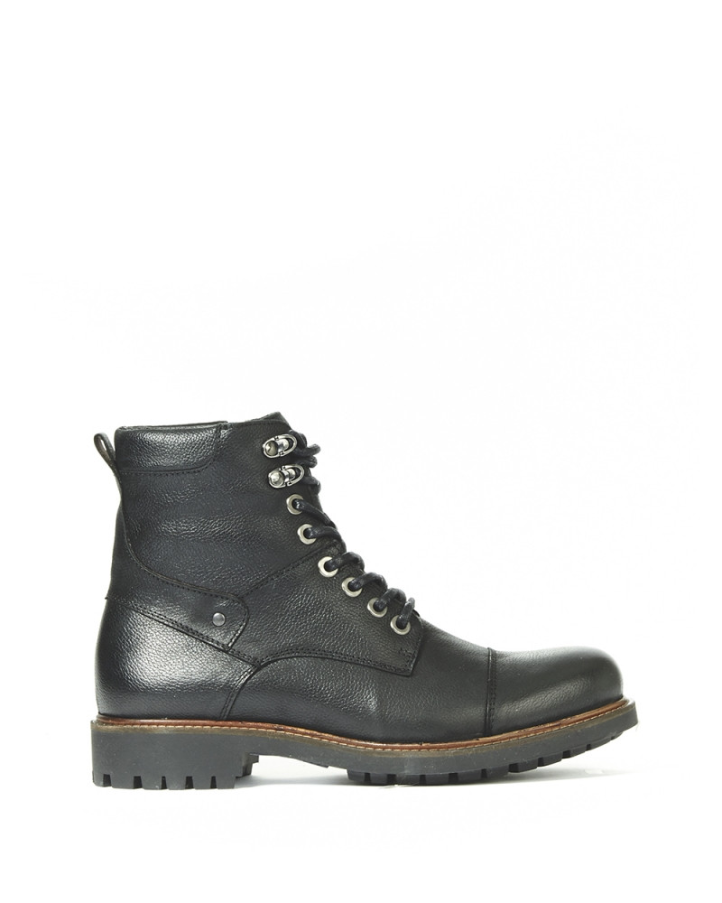 mens black leather winter boots