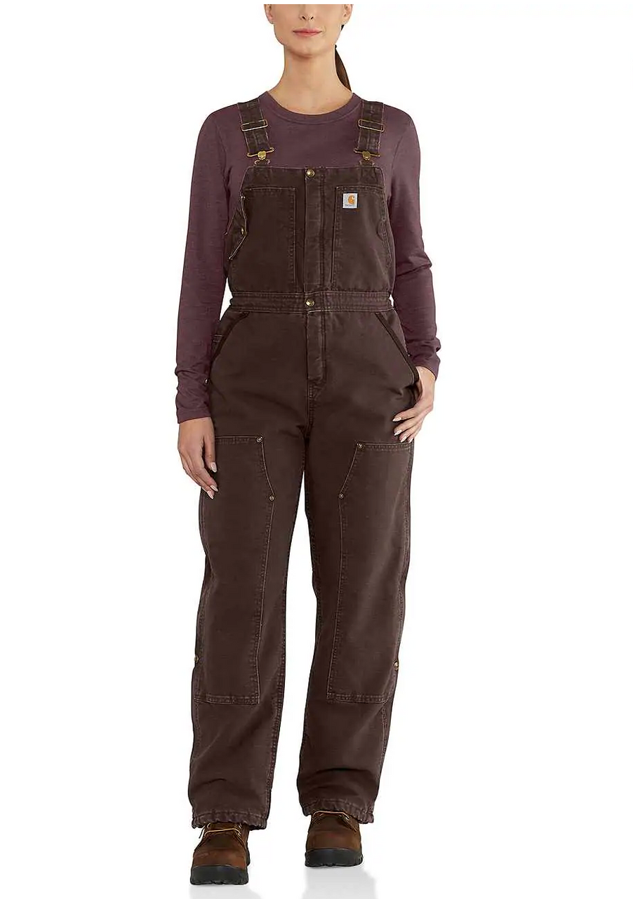 carhartt women's lined bib overalls