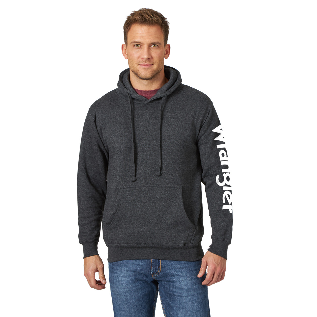 Men's Wrangler Western Charcoal Hoodie - Herbert's Boots and Western Wear