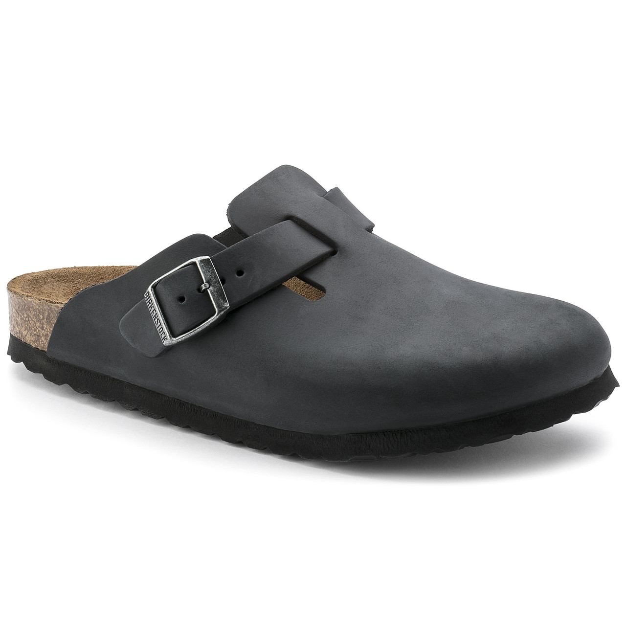 Birkenstock Boston Oiled Black Leather - Herbert's Boots and