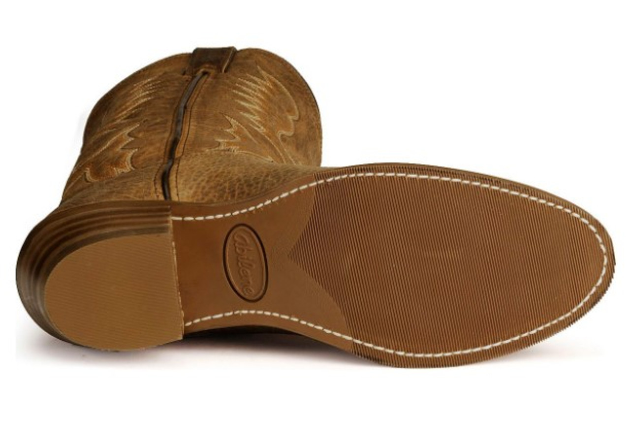Abilene Men s Round Toe Tan Rubber Sole Western Boot Herbert s Boots abilene-men-s-round-toe-tan-rubber-sole-western-boot-herbert-s-boots