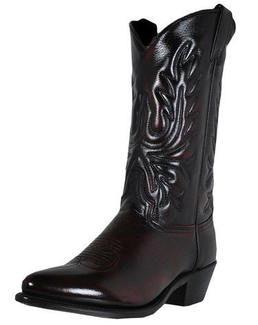Abilene Men's Black Cherry Narrow Round Toe Western Boot