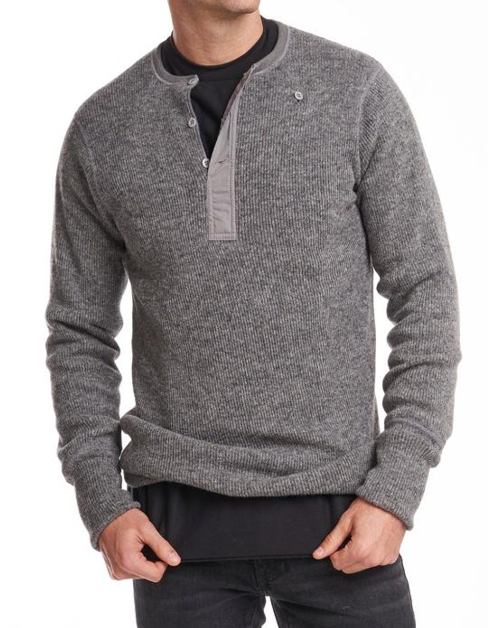 Stanfield's Men's Heritage Fleece Lined Heavy Weight Wool Henley