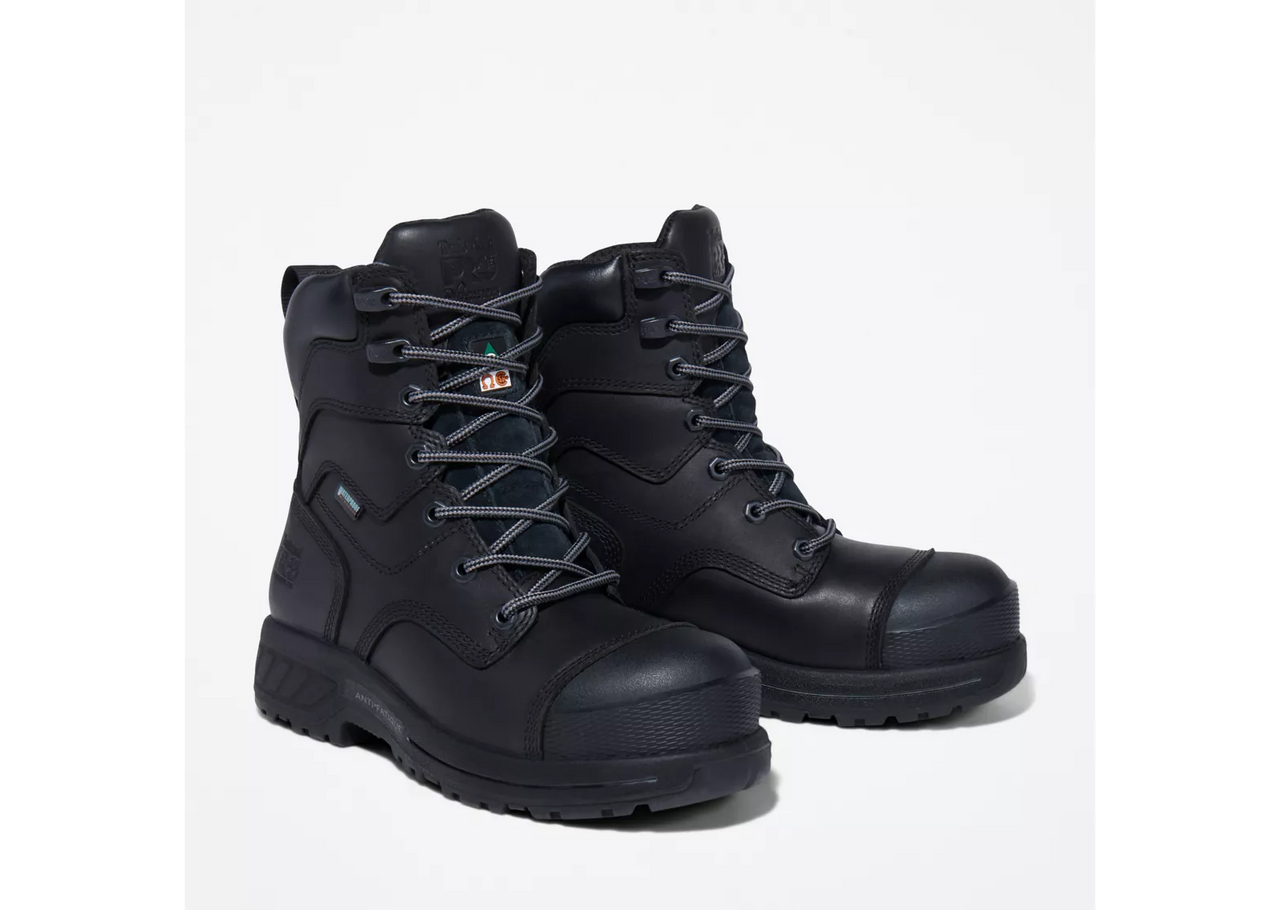 Women's Timberland Endurance 8" Waterproof Black Work Boots Herbert's