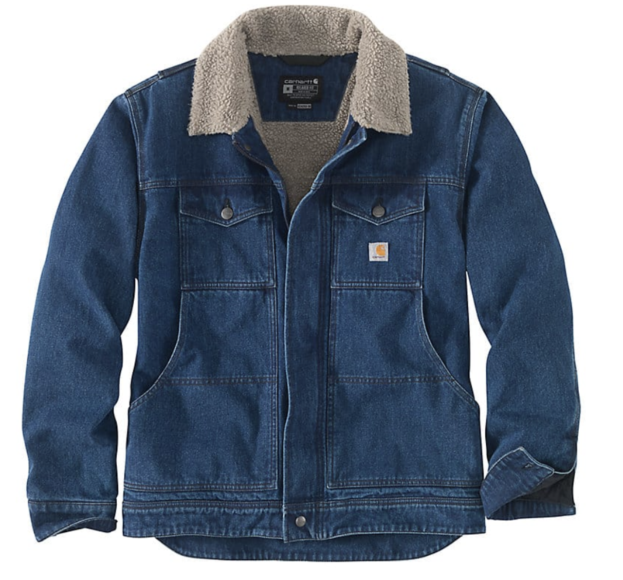 Carhartt★Relaxed Fit Denim Sherpa-Lined Jacket Men's Carhartt Relaxed Fit Denim Sherpa Lined Jacket