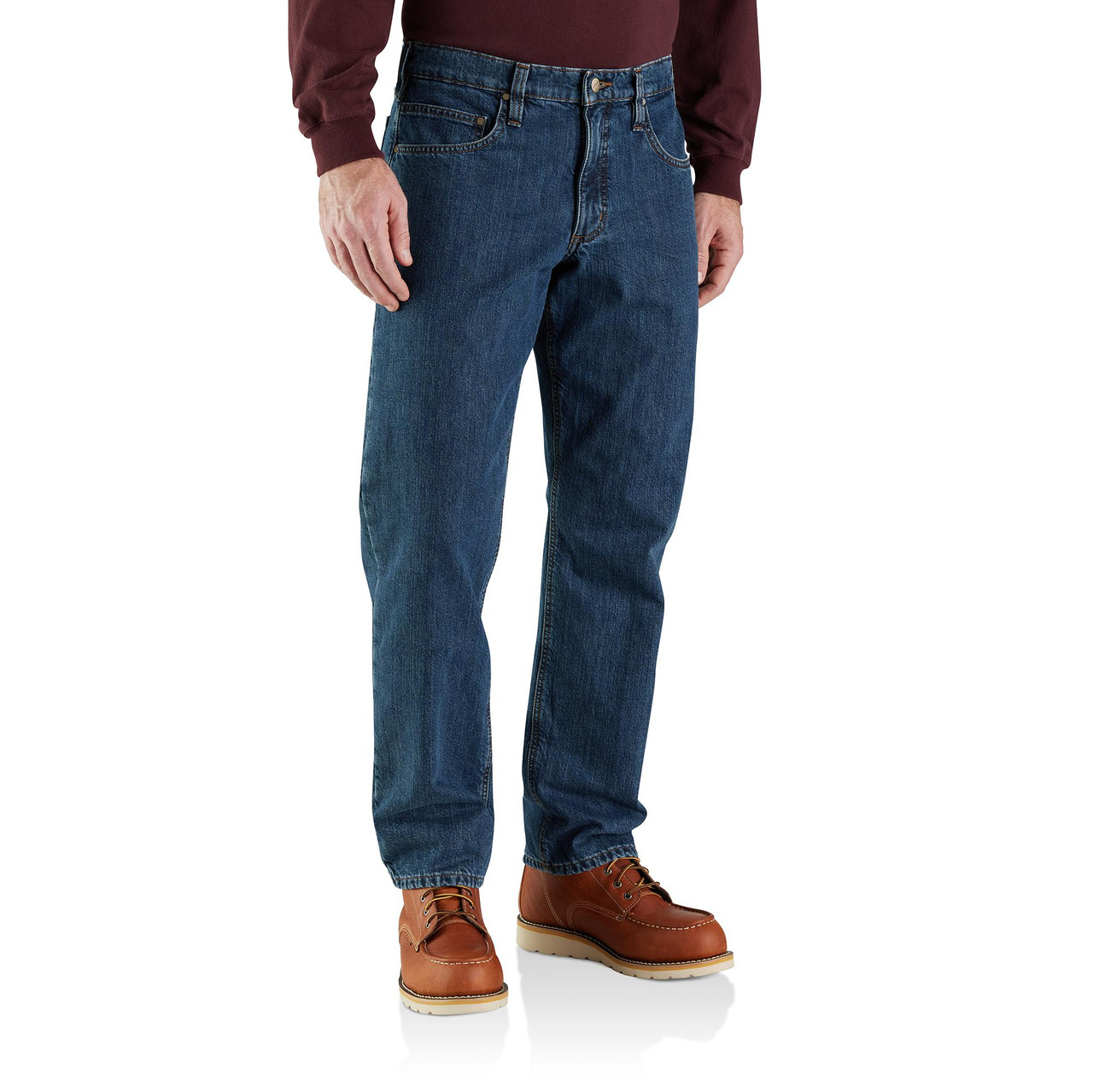 Men's Carhartt Relaxed Fit Flannel Lined Jeans - Herbert's Boots