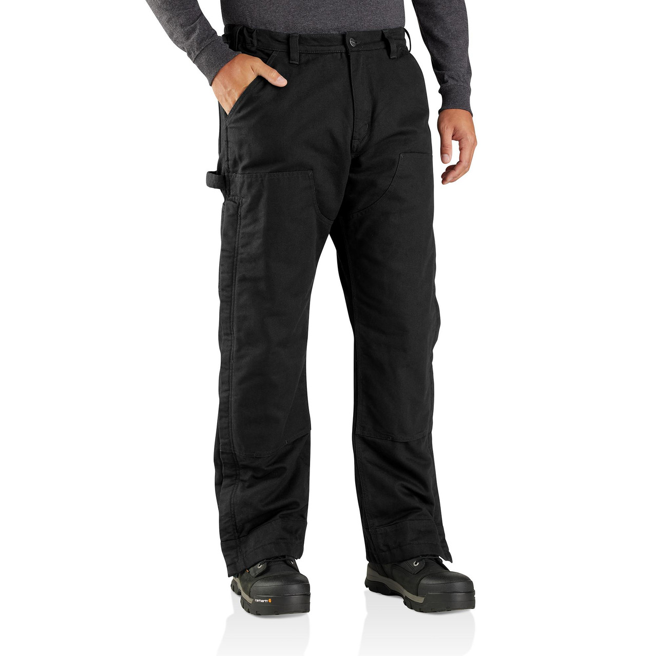 Men's Carhartt Loose Fit Washed Duck Insulated Work Pants