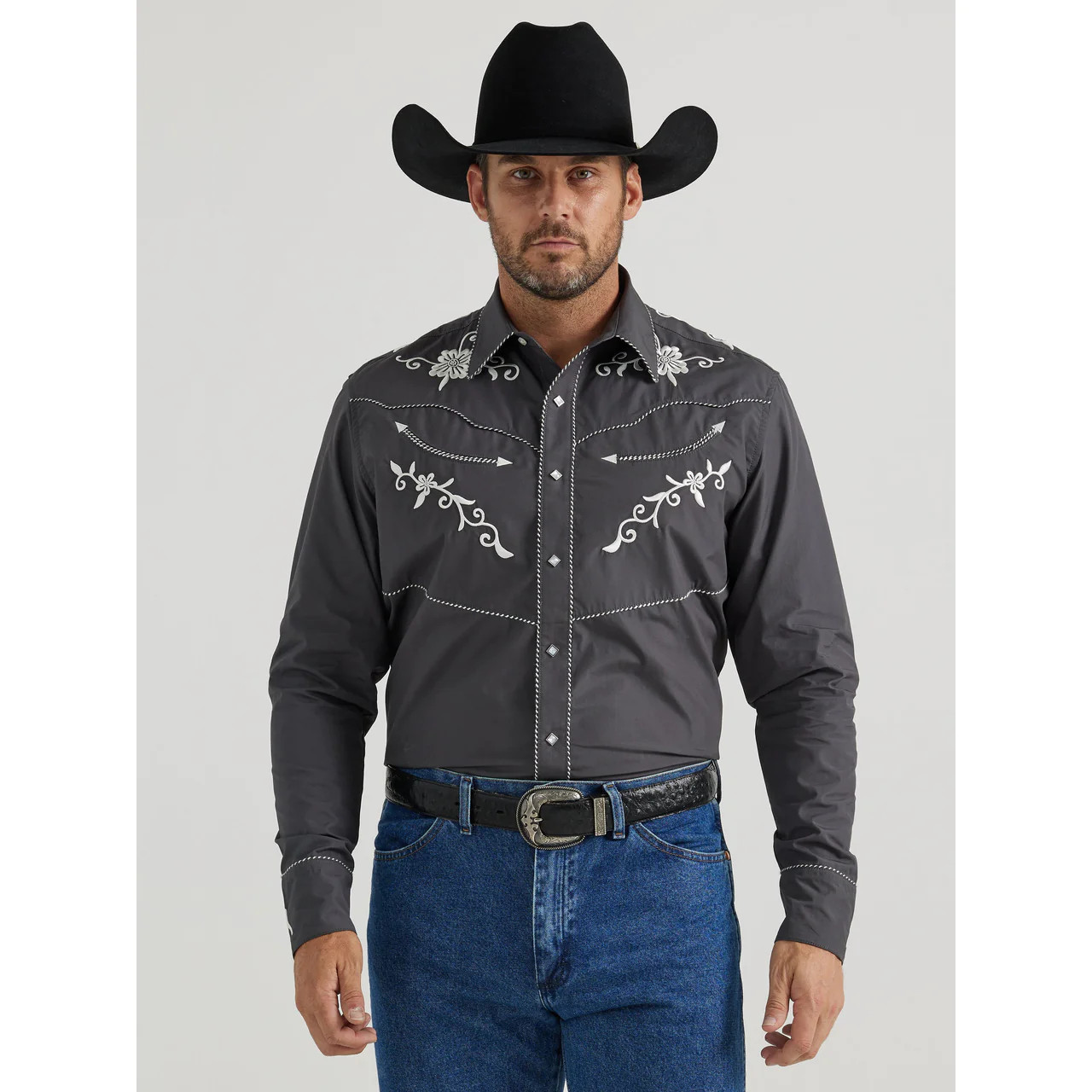 Wrangler Men's Rodeo Ben Long Sleeve Western Shirt - Herbert's Boots and  Western Wear