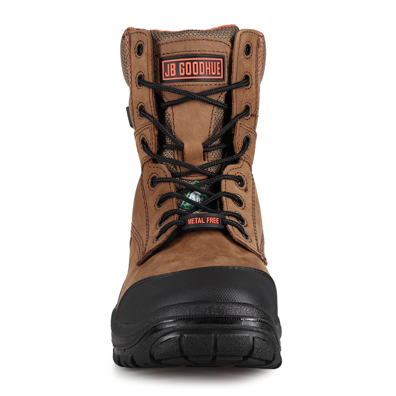 JB Goodhue Men's Workforce 1 CSA Work Shoes- Black Orange