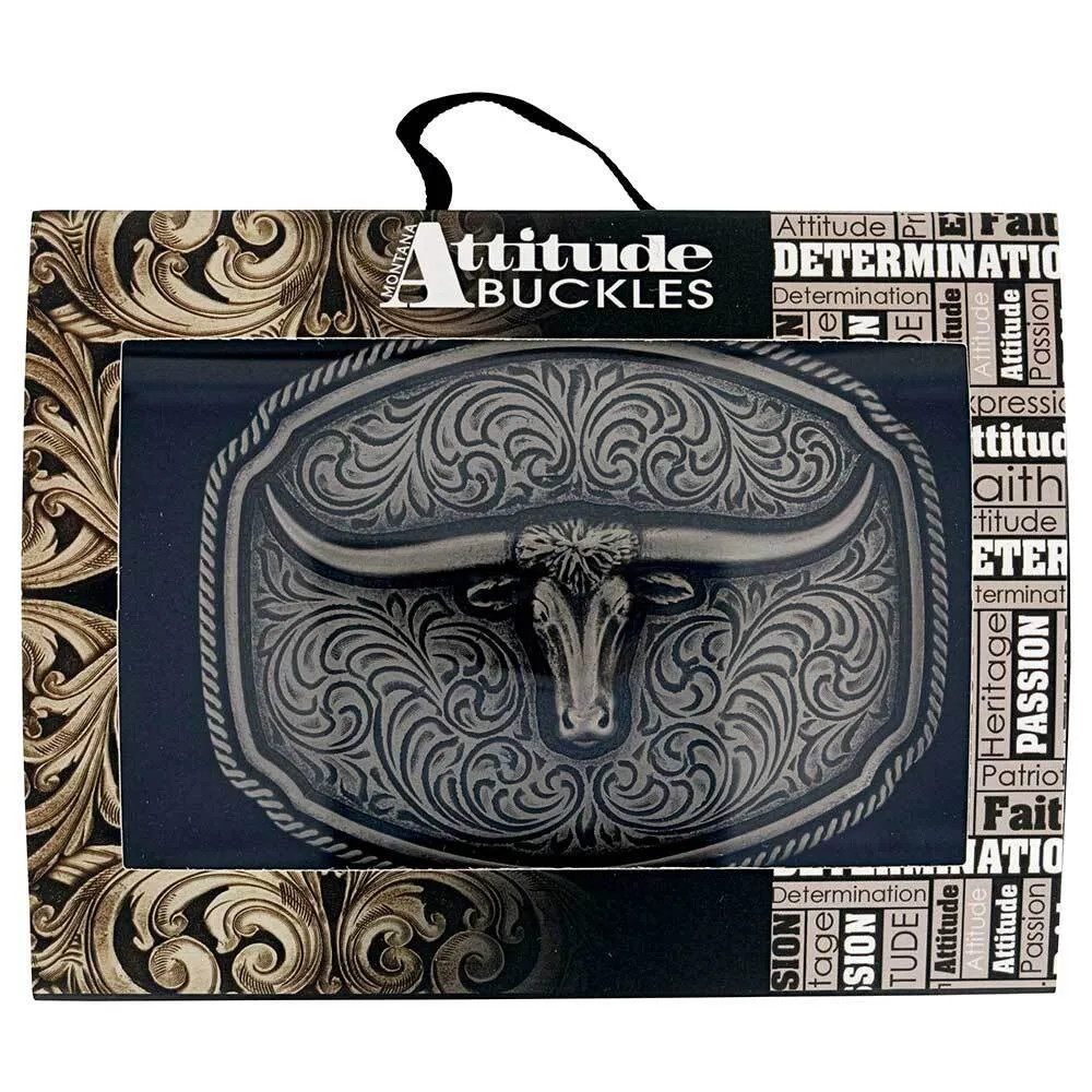 Montana Silversmith's Longhorn Soul Attitude Buckle - Herbert's Boots ...