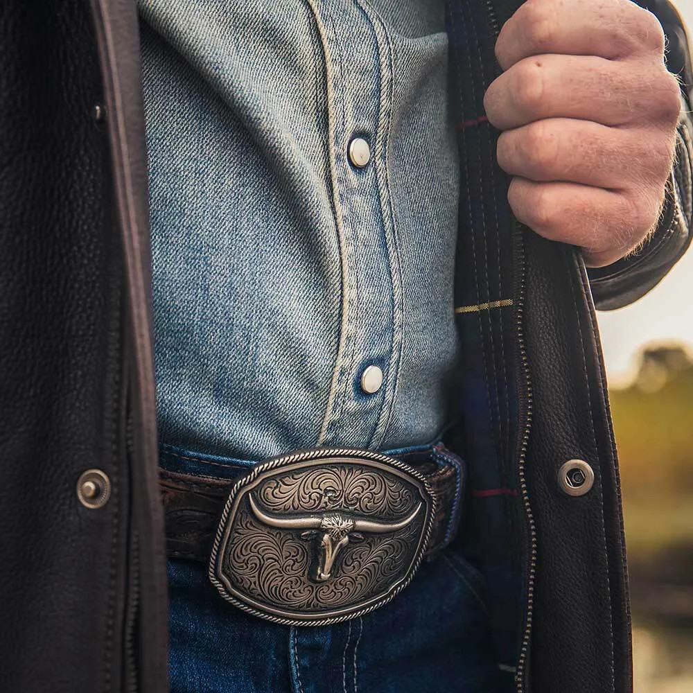 Montana Silversmith's Longhorn Soul Attitude Buckle - Herbert's Boots ...