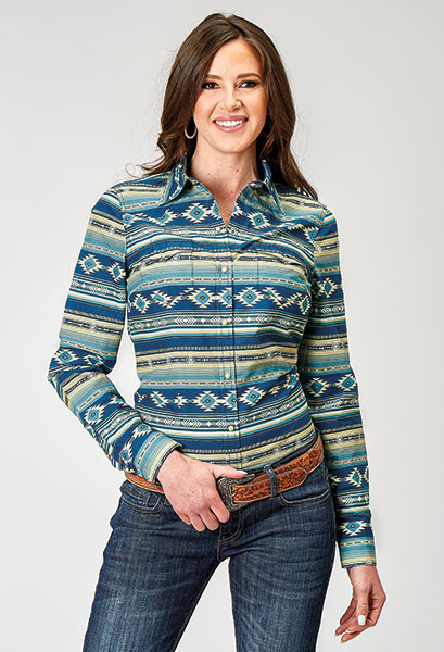 Tin Haul 2184 Aztec Blanket (Multi) - Women's Western Shirt main image 0