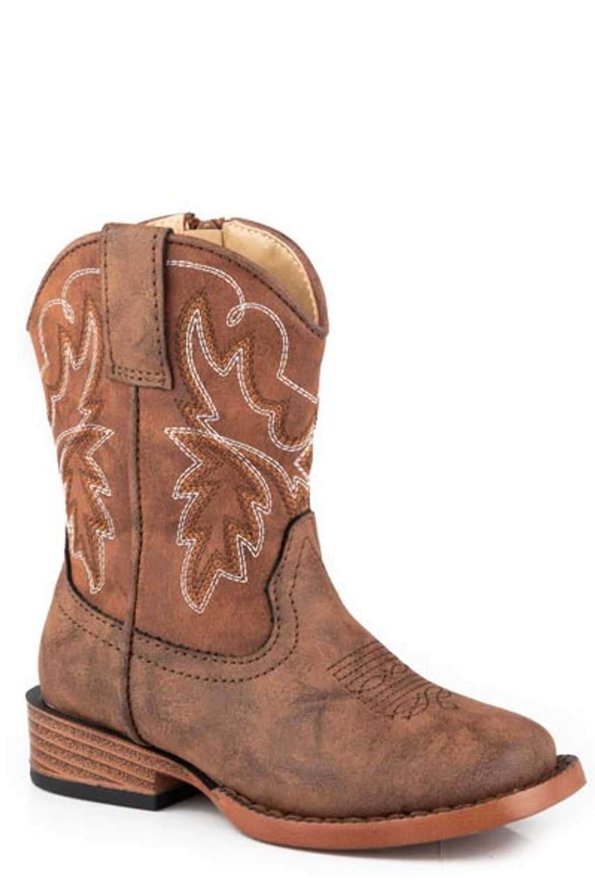 Old West Kid's Red Cowboy Boots - Herbert's Boots and Western Wear