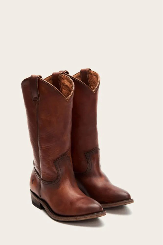Women's Frye Cognac Billy Pull On Western Boot