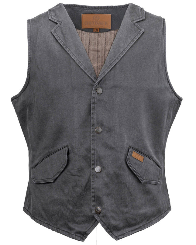 Outback Trading Company Men's Arkansas Charcoal Vest Herbert's