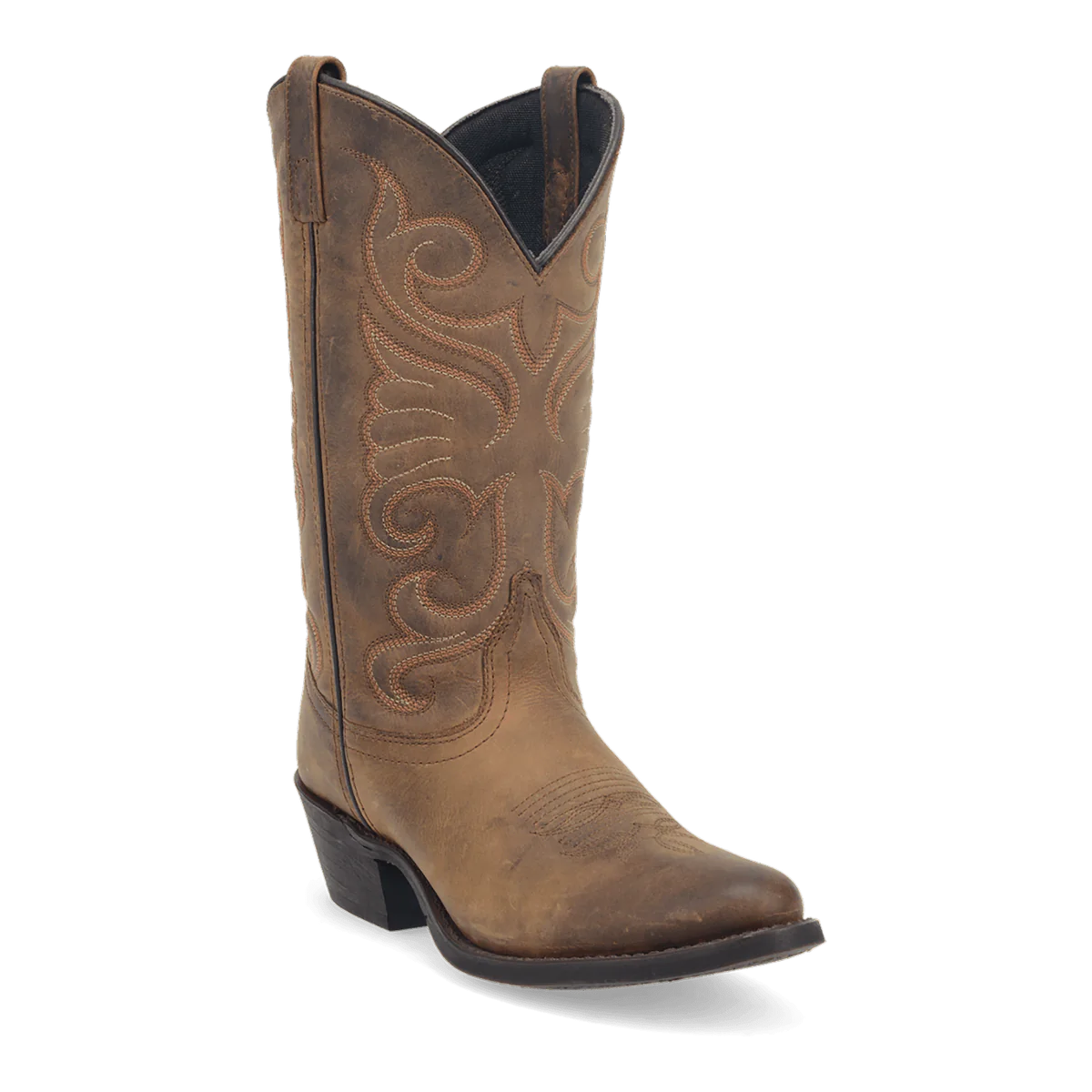 Laredo Women's Bridget Distressed Tan Leather Round Toe Western