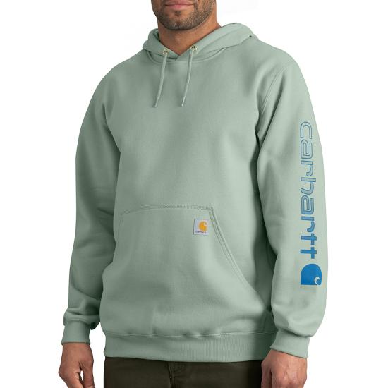 Carhartt Men's K288 Loose Fit Midweight Logo Sleeve Graphic Hoodie