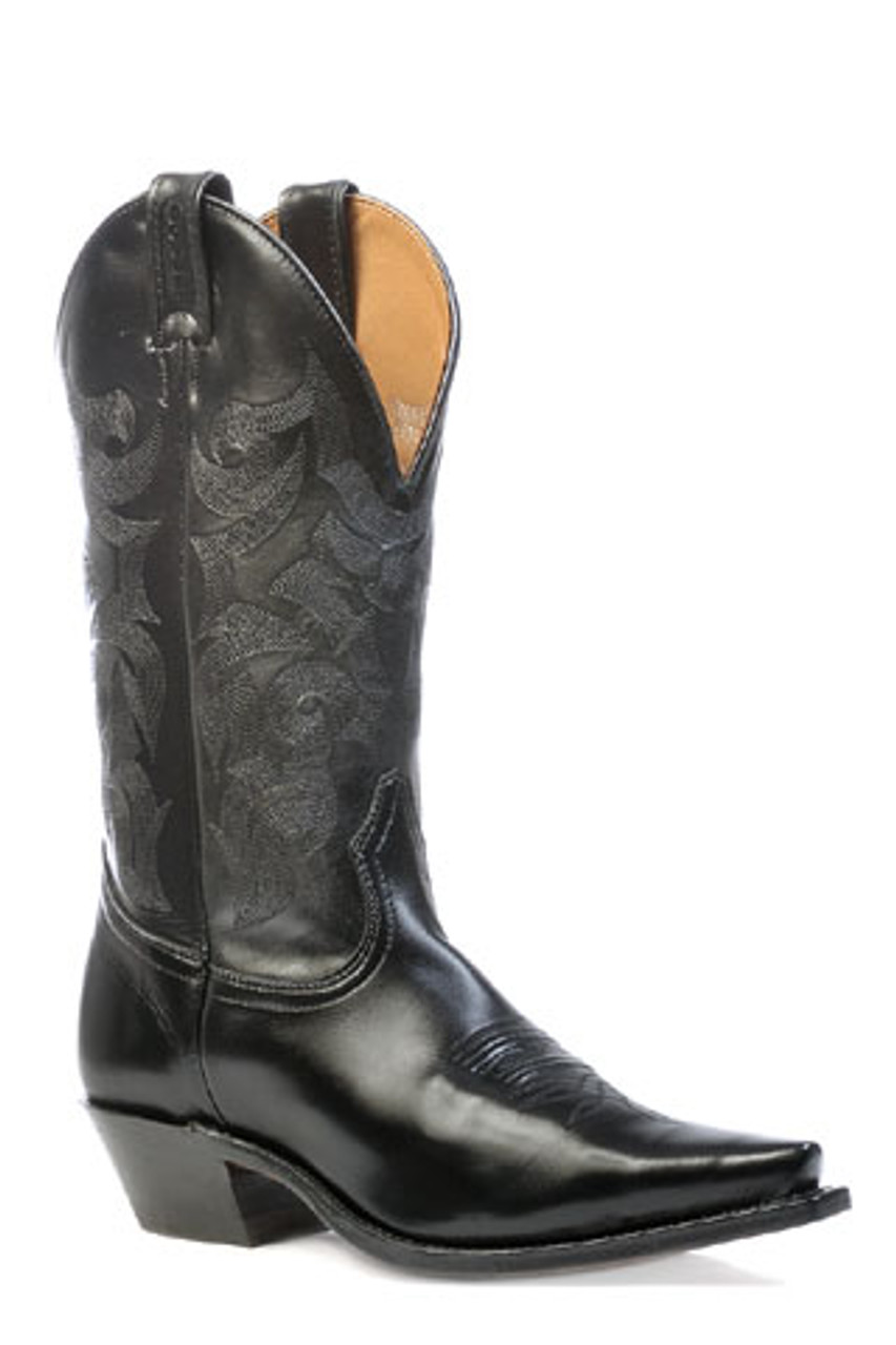 black snip toe cowboy boots womens short