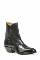 Men's Boulet Black Dress Toe Half Boot with Zipper