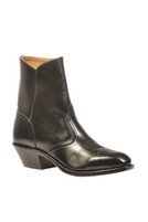 Men's Boulet Black Dress Toe Half Boot with Zipper