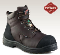 Men's Red Wing 6" Brown with Rubber Toe Cap Safety Boot