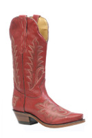 Women's Boulet Red Snip Toe Western Boot