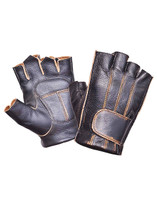 Unik Leather Nevada Brown Fingerless Gloves