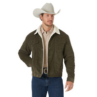 Men's Wrangler Wool Lined Corduroy Jacket Green