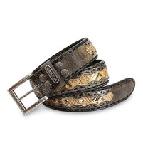Sendra Belt 8347 Black Natural Python - Herbert's Boots and