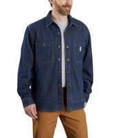 Men's Carhartt Denim Fleece Lined Snap Front Shirt-Jac