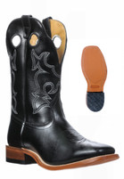 Men's Boulet Black Wide Square Toe Western Boot 