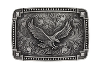 Montana Silversmiths Classic Antiqued Tied at the Corners Attitude Buckle with Soaring Eagle