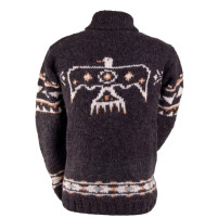 Lost Horizon Wool Eagle Sweater Black Natural