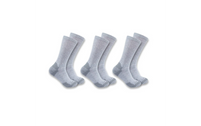 Carhartt Men's Midweight Cotton Blend Crew Sock 3PK Grey