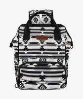 Wrangler Allover Aztec Dual Sided Print Diaper Bag Backpack