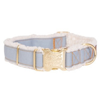 Wrangler Light Denim and Sherpa Pet Collar