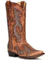 Corral Men's Embroidery & Inlay Snip Toe Western Boots 